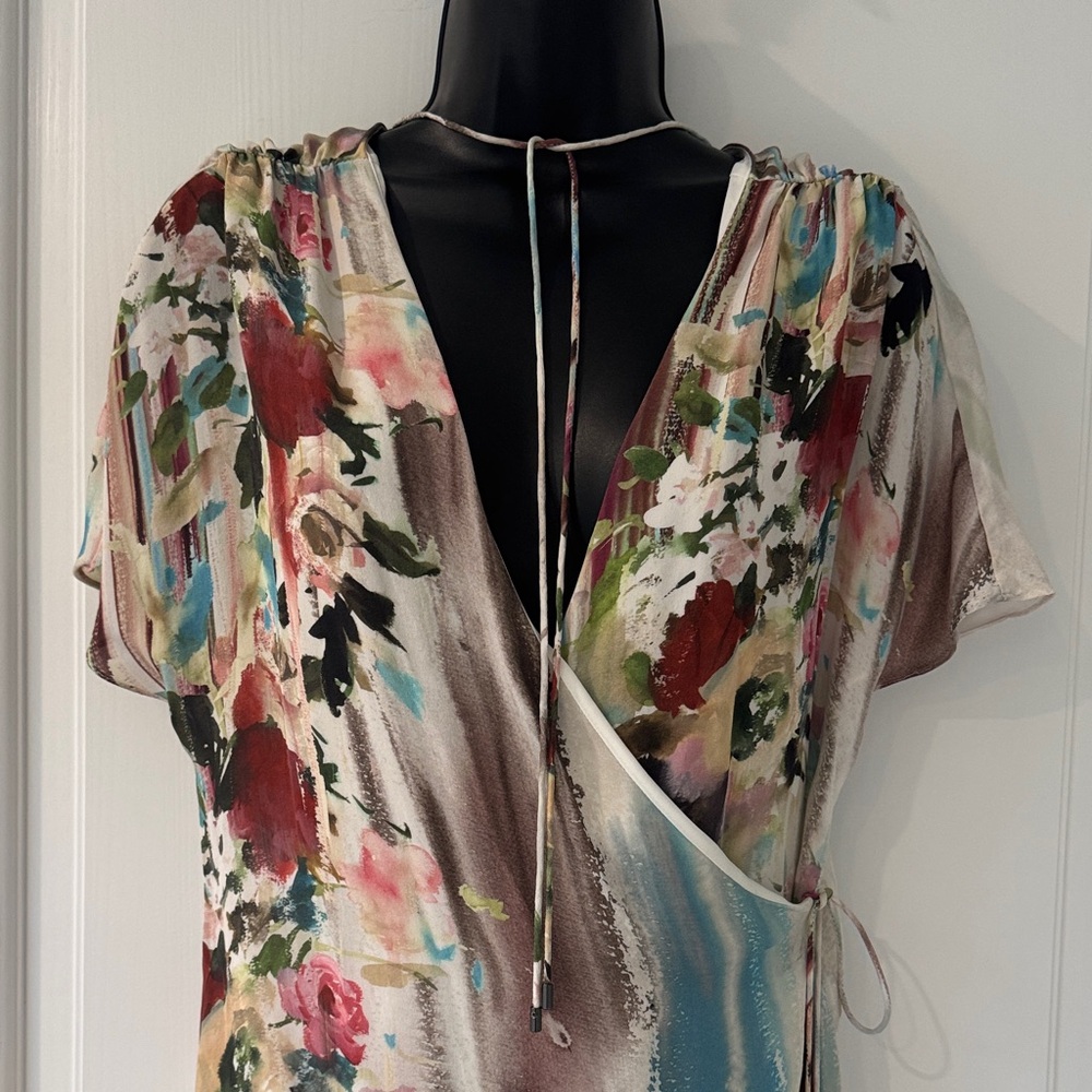 Halston Heritage Multicolor Floral Blouse
